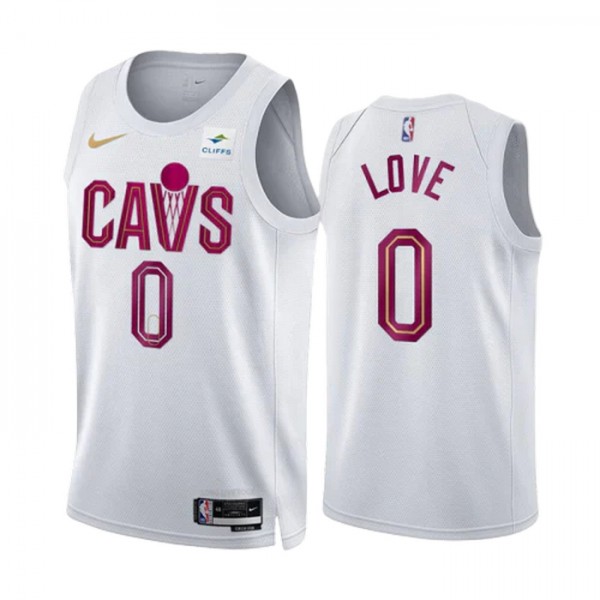 Cleveland Cavaliers Trikot Kevin Love 0 Nike 2022-23 Association Edition Weiß Swingman - Herren